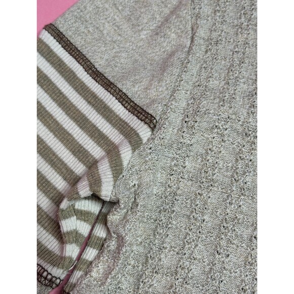 1990s CONTEMPO CASUALS. Brown Striped Multi Pattern CARDIGAN Sweater. Small - Picture 10 of 11